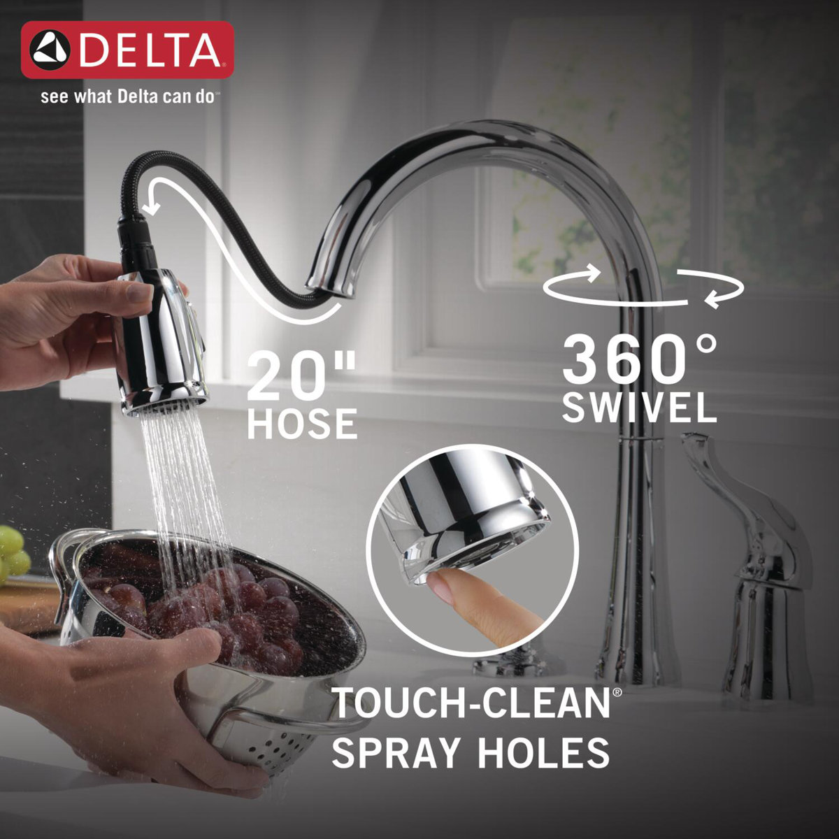 16970SSSDDST,SDDST Delta Kate Pull Down Single Handle Kitchen Faucet